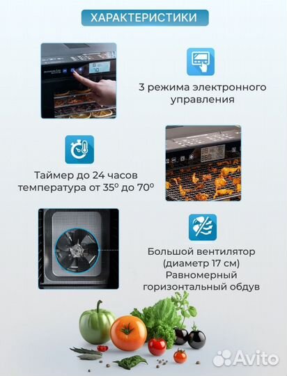 Дегидратор/сушилка rawmid modern RMD10/10 лотков