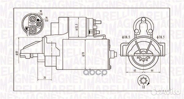 Стартер 2KW 12V 063721421010 magneti marelli