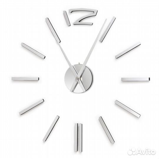 Зеркальные 3D часы