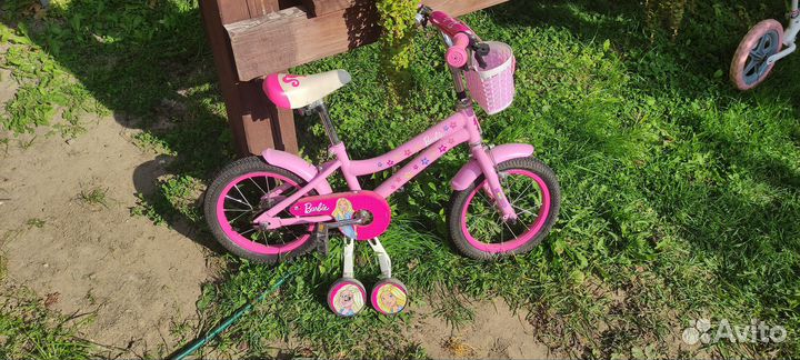 Детский велосипед 14 дюймов с доп. колёсами