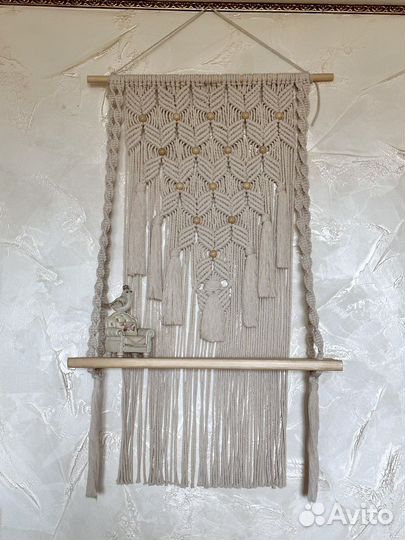 Макраме подвесная полка