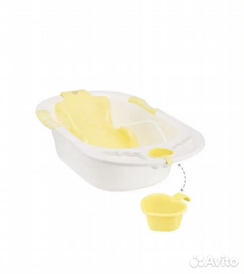 Детская ванночка для купания 0+ Happy Baby желтая
