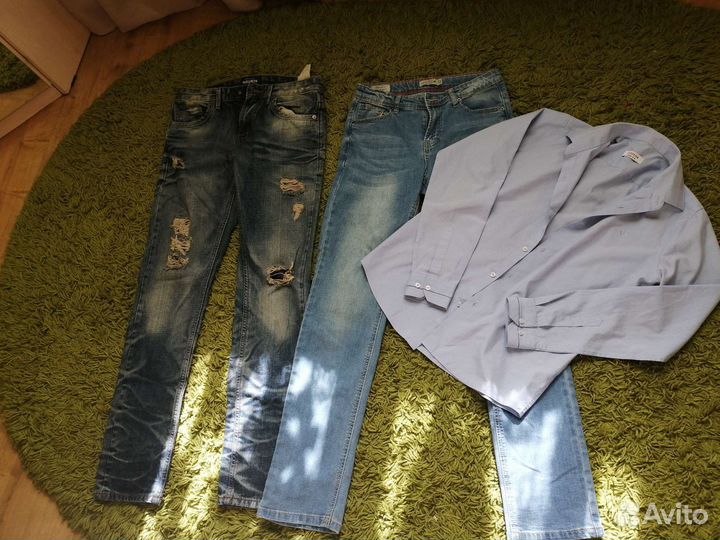 2ое джинс и рубашка