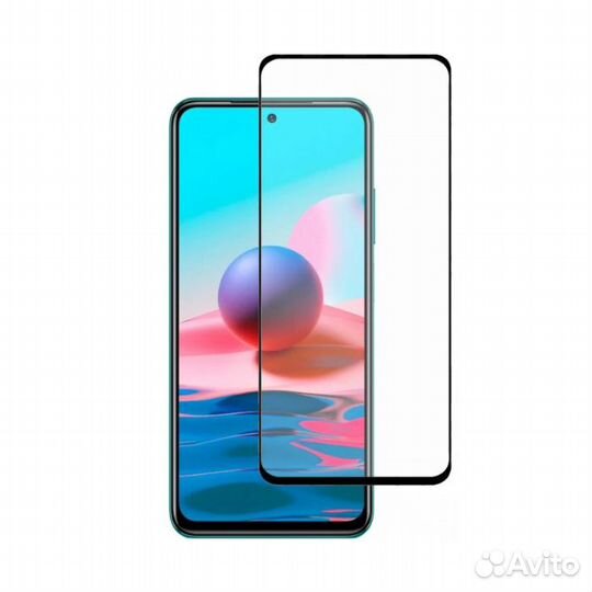 Защитное стекло 9D для Xiaomi Redmi Note 10 4G/ No