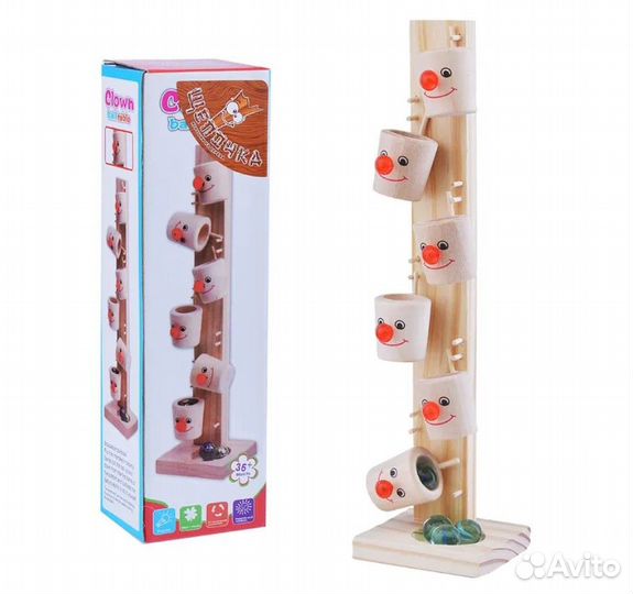 Деревянная игрушка балансир Ведерки