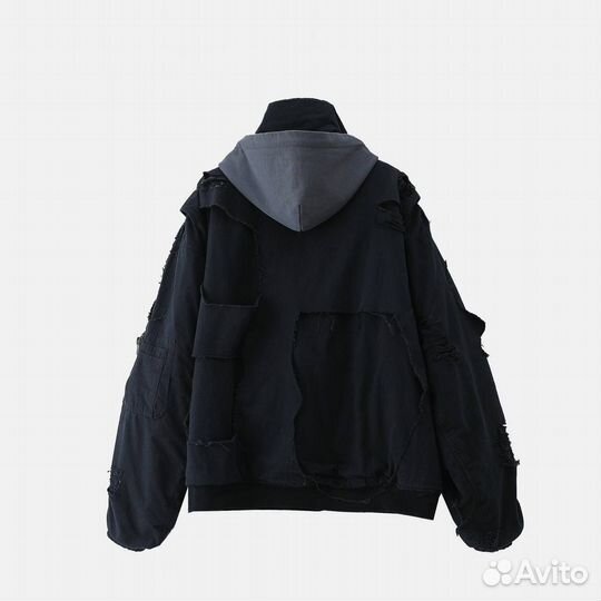 Бомбер Balenciaga Distressed Type Oversized Bomber