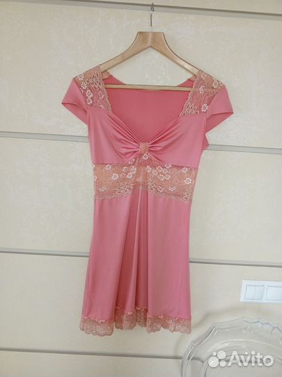 Оригинальное платье комбинация 42-46