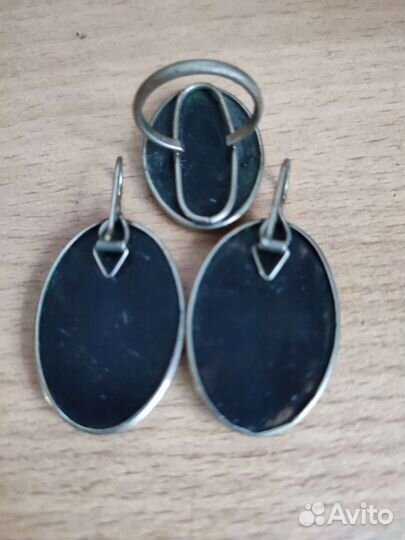 Сережки,кольца серебро