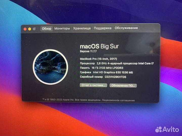 Macbook Pro 15 2017 новый аккумулятор