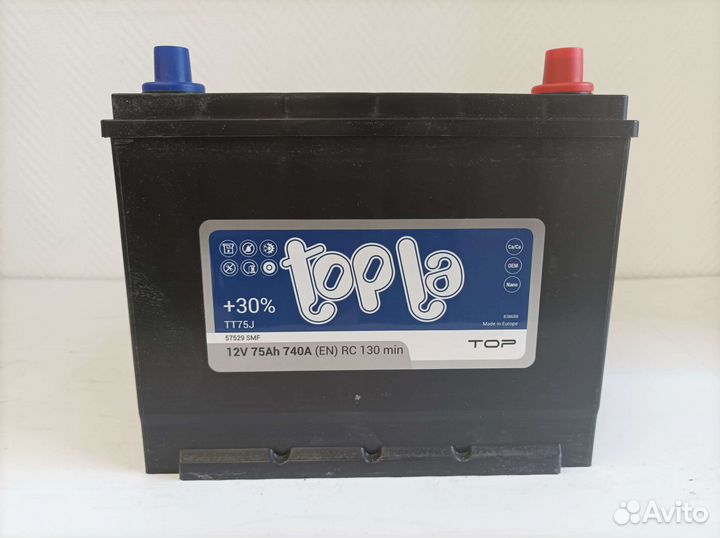 Topla 75Ач 740А. Магазин. Гарантия