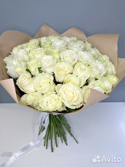 Белые розы букет доставка Самара