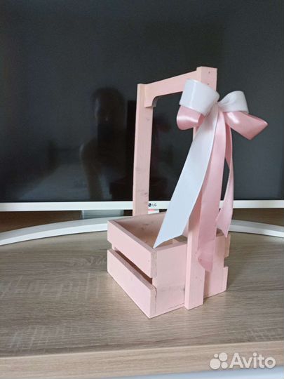 Деревянная корзинка ящик