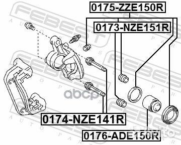 Поршень тормозного суппорта с механизмом зад