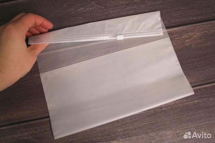 Зип пакет маленький матовый, 30*40 см бегунок