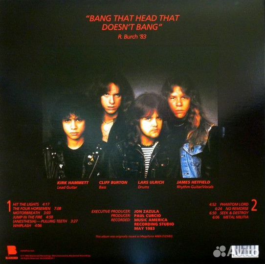 Винил Metallica - Kill Em All