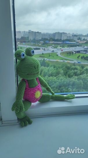Лягушка игрушка. Ручная работа