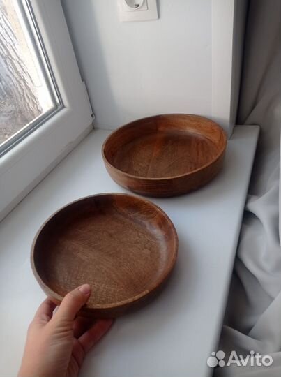 Пара мисок из дерева манго 26 см и 21 см