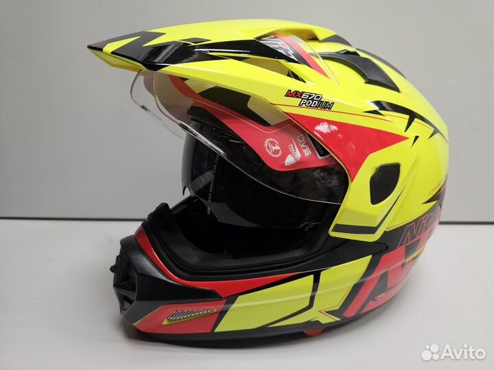 Шлем nitro MX670 podium adventure DVS (BlackYellow