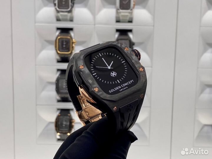 Корпус для Apple Watch rsciii49 Silver Carbon