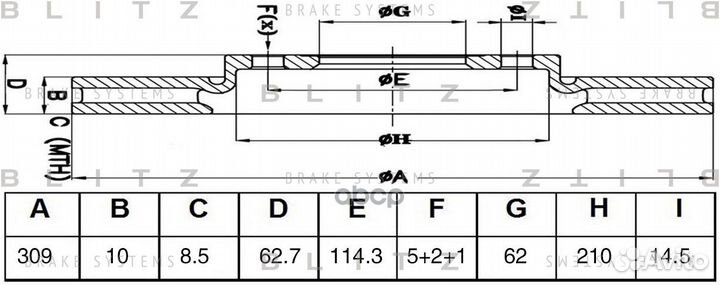 Диск тормозной BS0472 Blitz