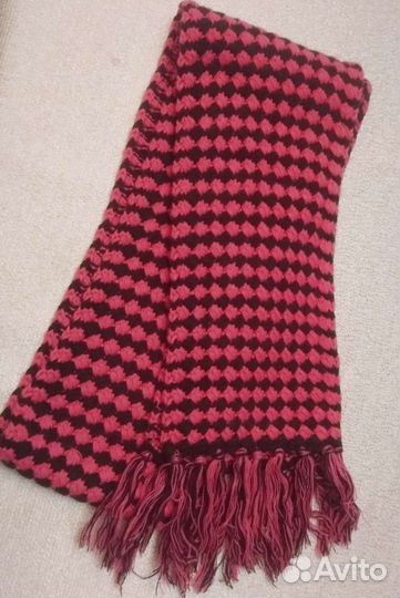 Шарф эмо вязаный теплый