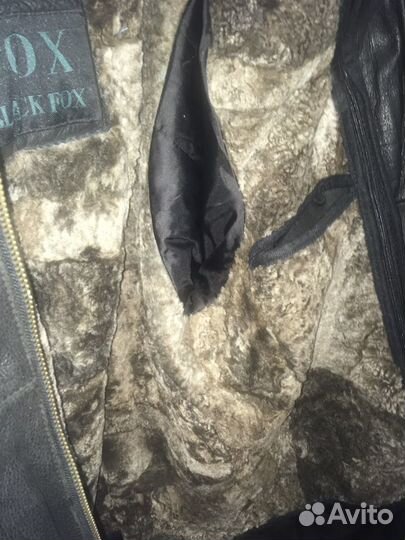 Куртка кожаная тёплая мужская