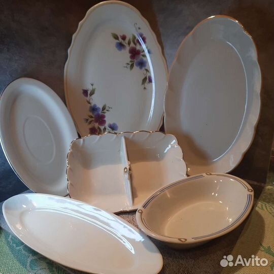 Фарфоровое блюдо СССР и салатники