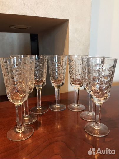 Хрустальные рюмки СССР 7 шт