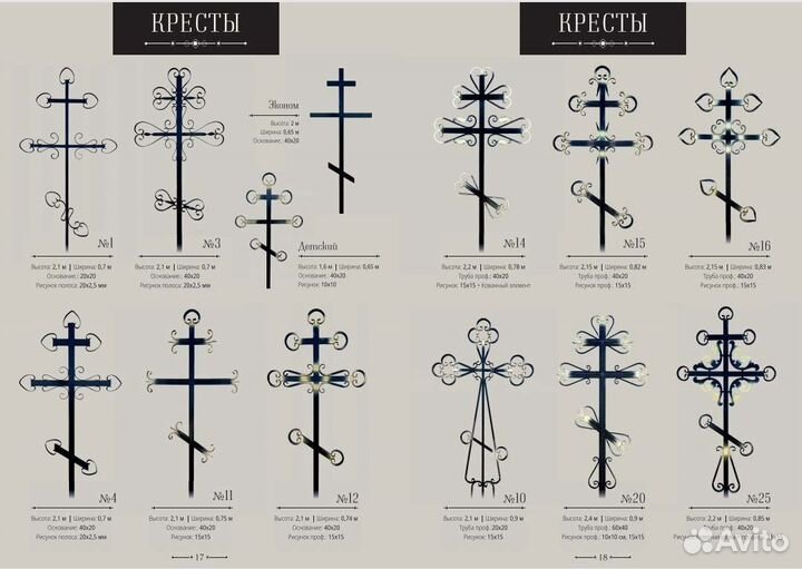 Ритуальные ограды,кресты