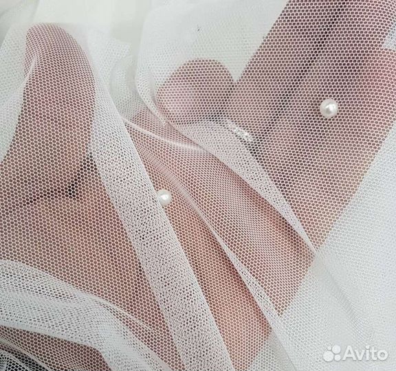 Тюль Готовый. грек сетка с камнями. Пошив
