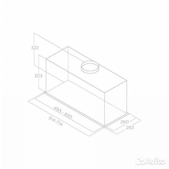 Встр. вытяжка elica lane sensor BL MAT/A/52