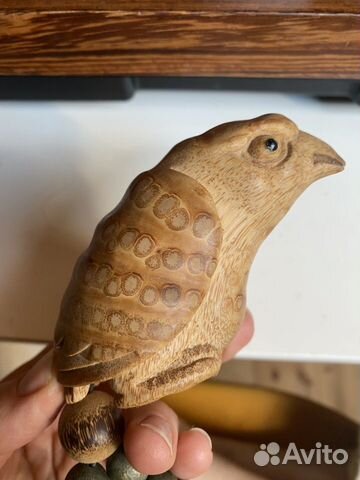 Птичка из корня бамбука изделие бамбук