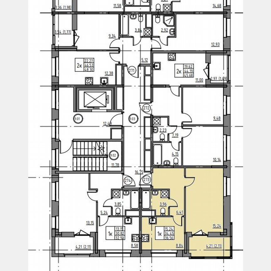 1-к. квартира, 36,6 м², 9/12 эт.