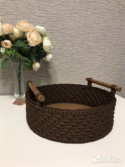 Вязаные корзинки