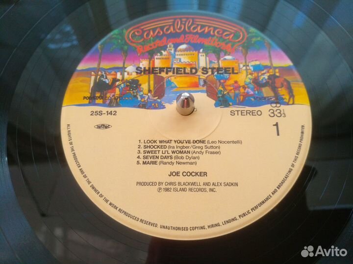 Винил Joe Cocker 82 Sheffield Steel