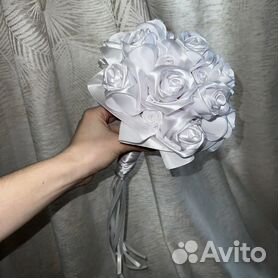 Букет-дублер для невесты Styduo dekory из атласных лент БИРЮЗА