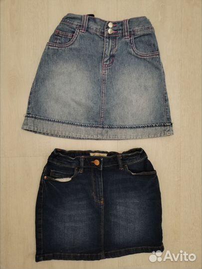 Юбки джинсовые. Пакет. На рост 110-134