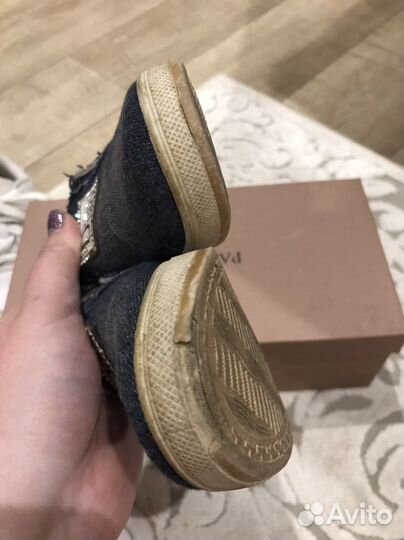 Джинсовые тапочки