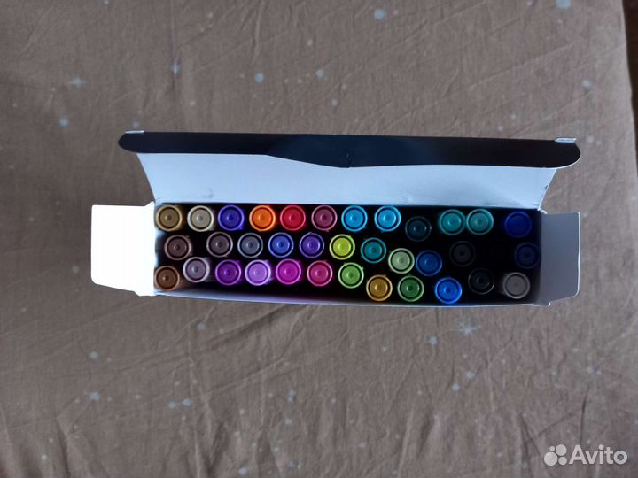 Маркеры металлик акриловые 36 шт