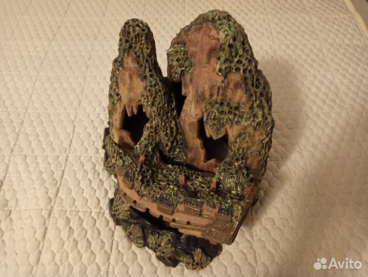 Декор в аквариум. Грот-Скала-Корабль. Керамика