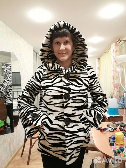 Пальто принт 