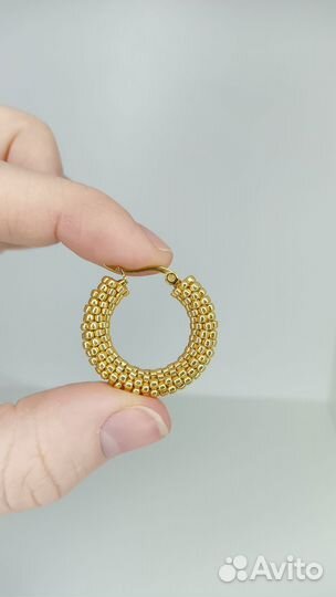 Серьги из японского бисера