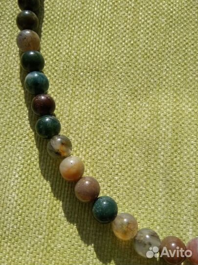 Бусы из змеевика
