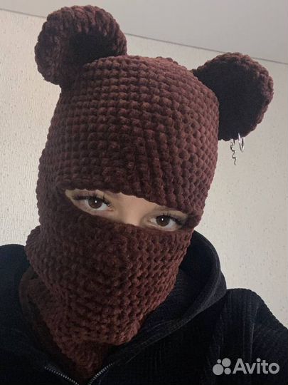 Вязанная балаклава на зиму