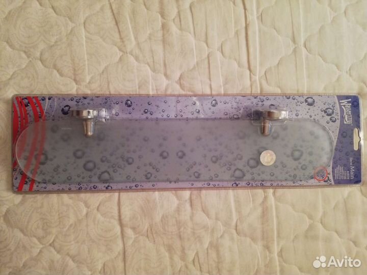 Полка в ванную, стекло