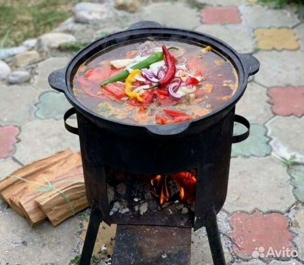 Казан чугунный Узбекистан с крышкой