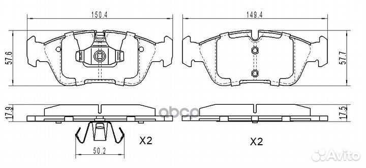Тормозные колодки BMW 1(E81-88) 06-12 / 3(E90-9