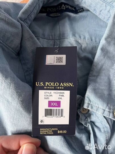 Рубашка/ Сорочка U.S. Polo assn ralph lauren XXL