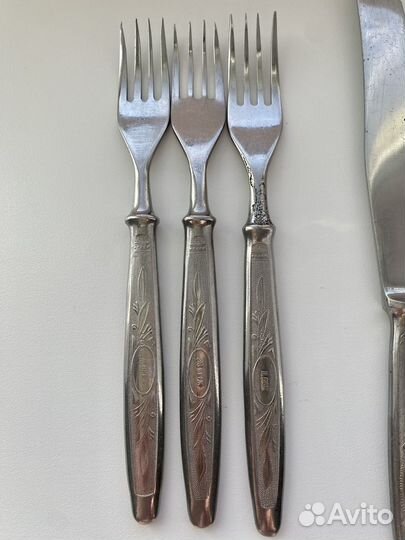 Вилки нож нержавейка СССР 50-60г. б/у