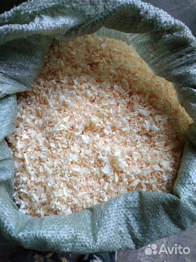 Стружка опилка в мешках